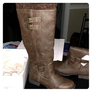 JustFab rubie brown wool boots